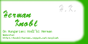 herman knobl business card